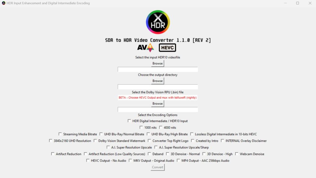 Dolby Vision RPU encoding with GPU
