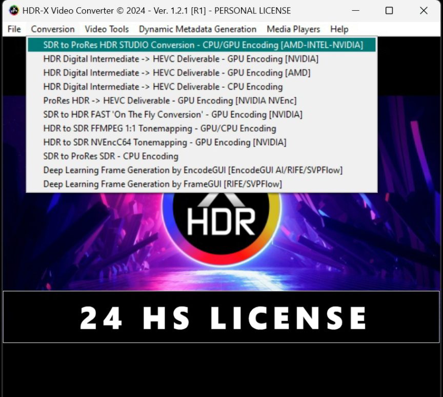 HDR-X Studio - 24 Hours License