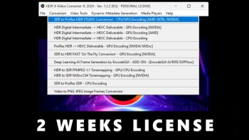 SDR to HDR Video Converter License