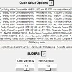 Quick Setup Options presets for the Studio Conversion mode.