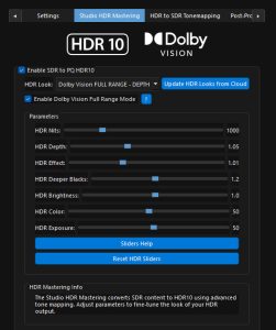 Dolby Vision Mastering Tron Ares
