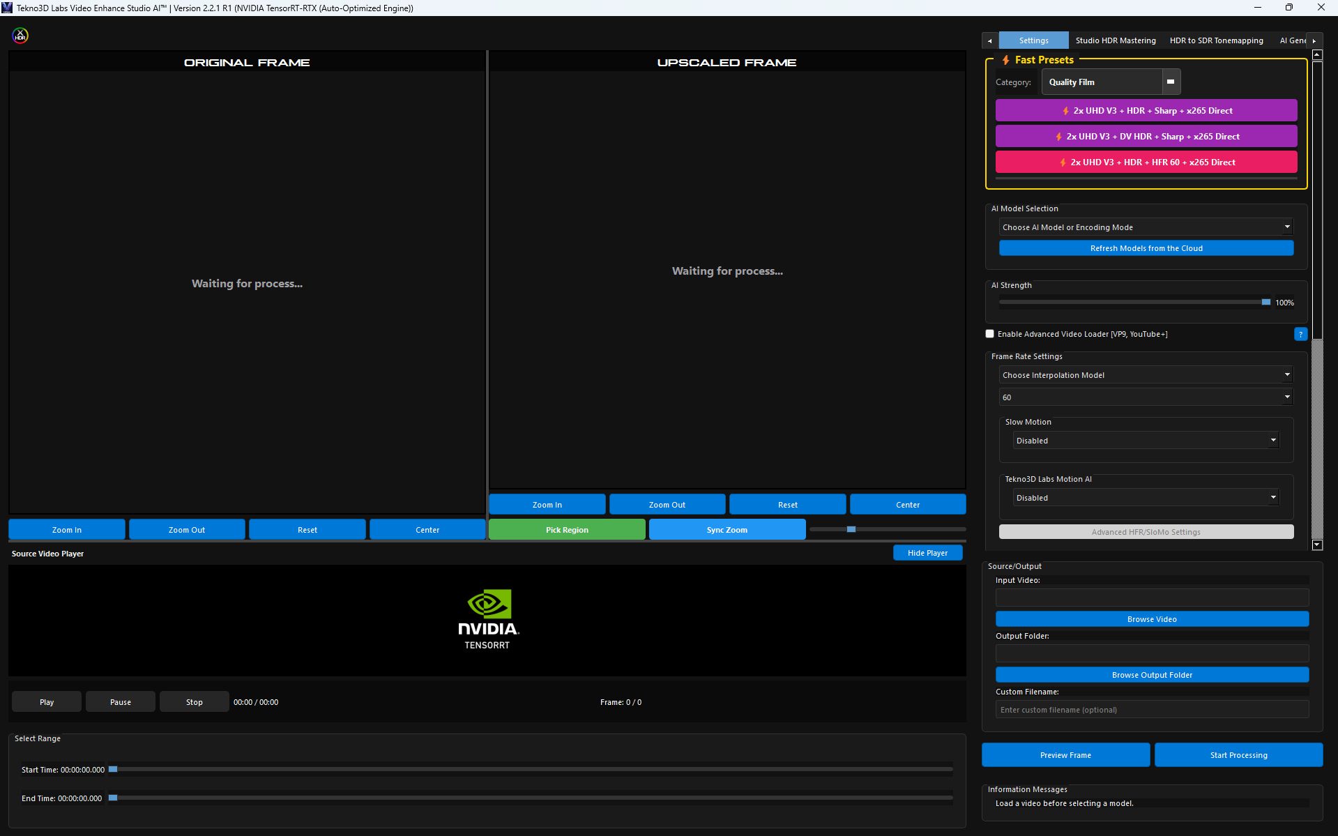 VESAI Main Interface